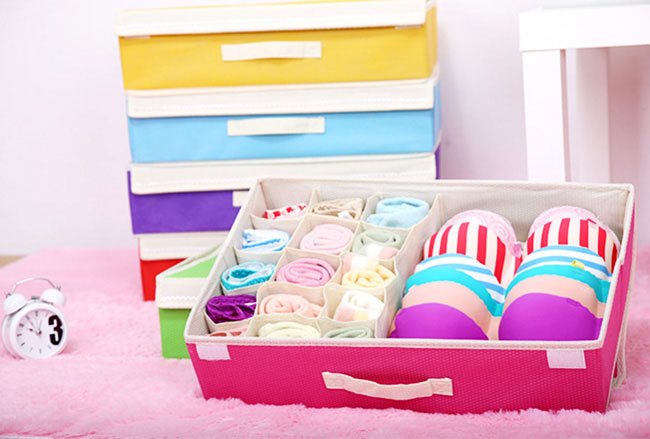 hộp đựng đồ lót 16 ngăn có nắp đậy giá rẻ