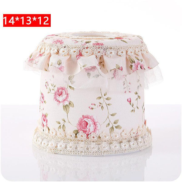 Hộp đựng giấy ăn vải ren hoa đẹp