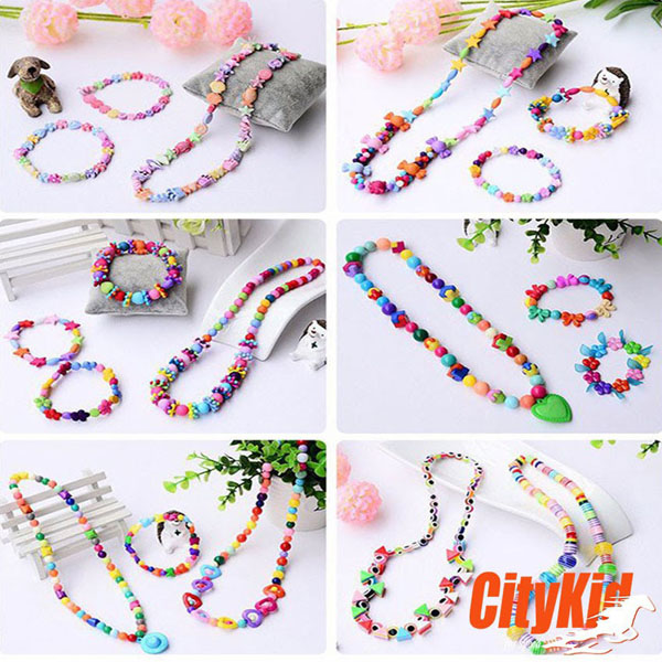 Bán buôn hộp xâu vòng hạt cườm đáng yêu cho bé