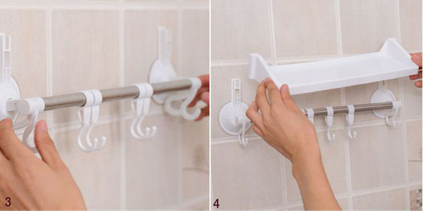 Bán sỉ kệ để đồ hút chân không có móc treo