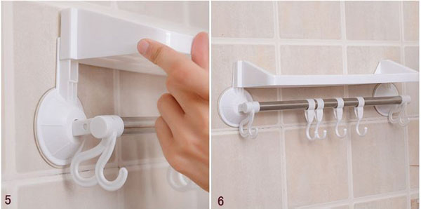 Bán sỉ kệ để đồ hút chân không có móc treo