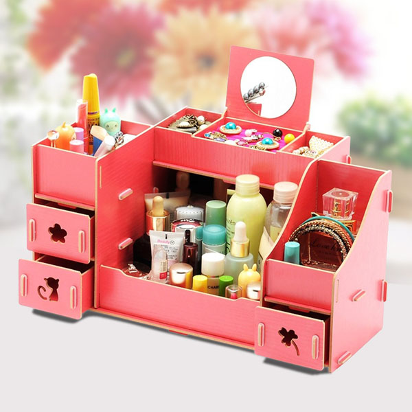 Bán buôn kệ để mỹ phẩm 3 tầng cỡ lớn có gương