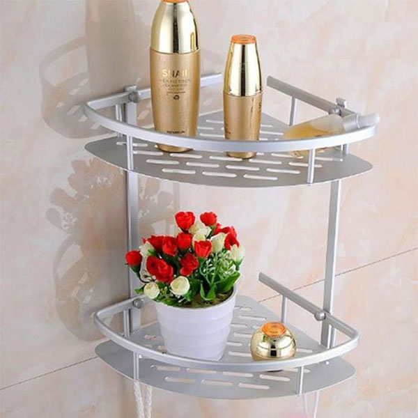 Bán sỉ kệ góc tam giác 2 tầng hợp kim nhôm