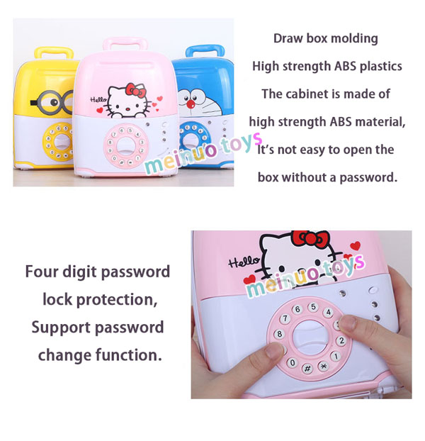 Két đựng tiền mini hình valy kéo cho bé