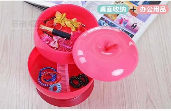 Khay đựng mứt 3 tầng xoay hình quả táo