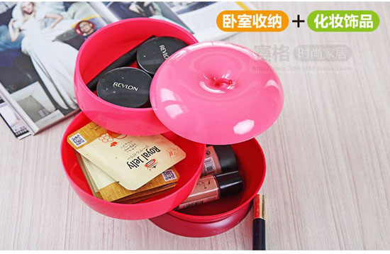 Khay đựng mứt 3 tầng xoay hình quả táo