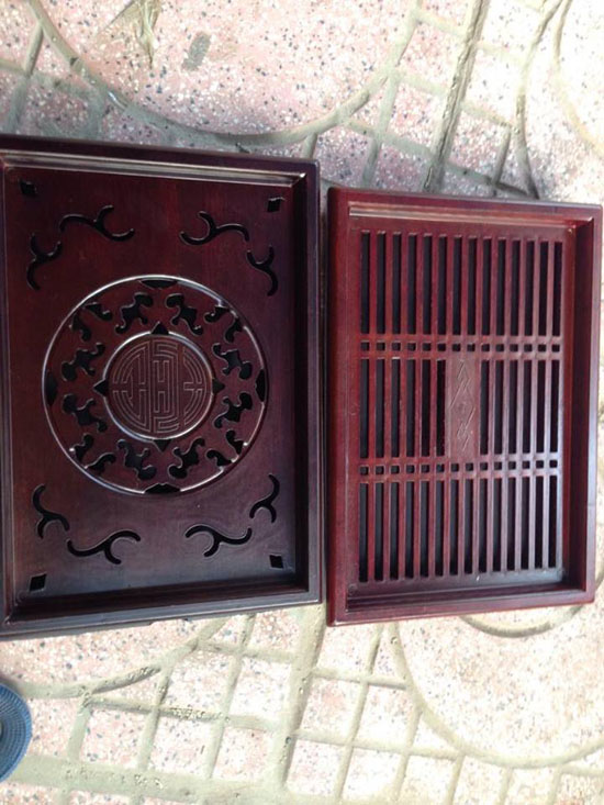 Khay trà giả gỗ sang trọng