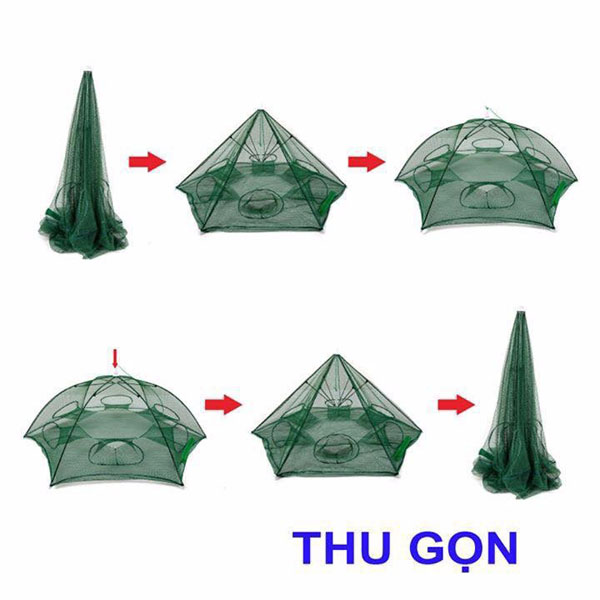 Bán buôn lưới bát quái bắt cá loại 8 lỗ
