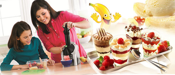 Máy làm kem trái cây Yonanas tiện dụng