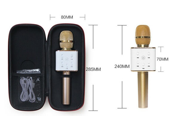 Mic kèm loa bluetooth Tuxun Q7-u có cổng usb