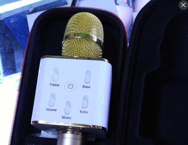 Mic kèm loa bluetooth Tuxun Q7-u có cổng usb