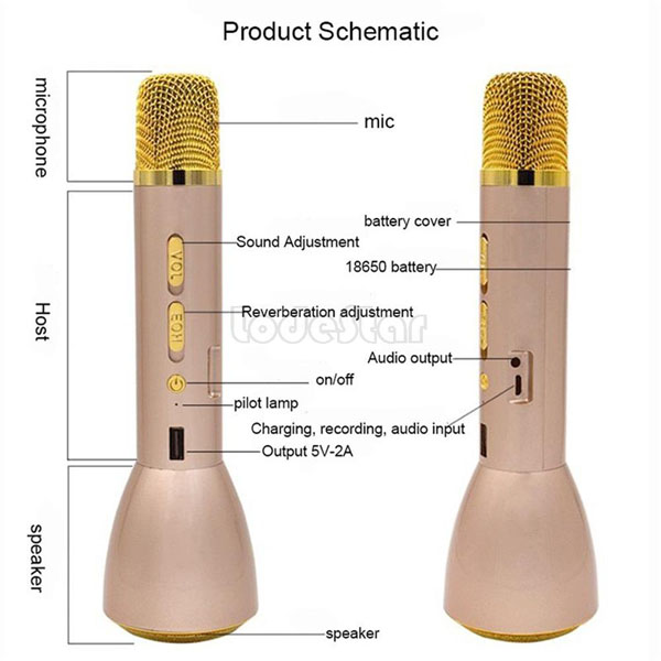 Micro karaoke kèm loa bluetooth KTV K088