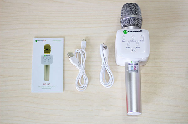 Micro kèm loa karaoke New Rixing K9