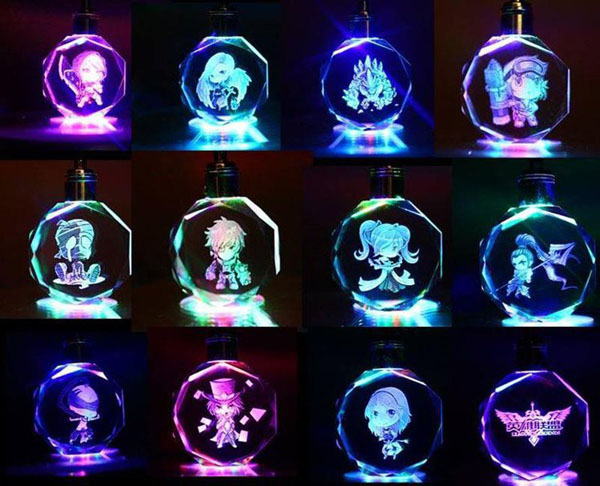Móc khóa led phát sáng liên minh huyền thoại
