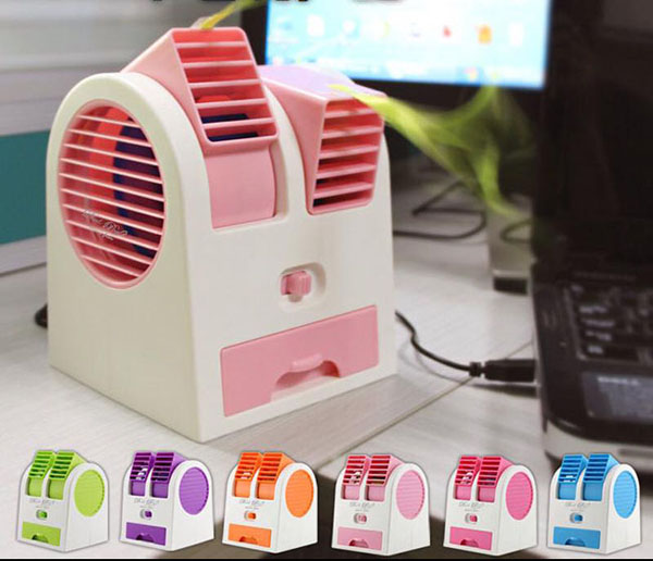 Quạt điều hòa mini có khay đá 2 cửa gió