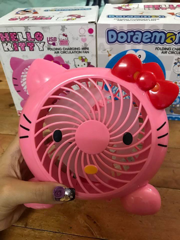 Quạt sạc cầm tay gấp gọn Doremon - Kitty