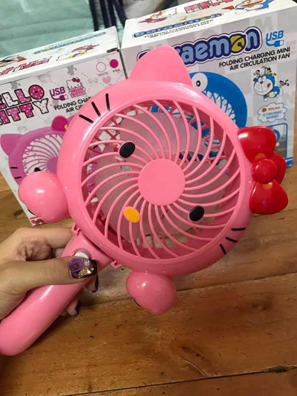 Quạt sạc cầm tay gấp gọn Doremon - Kitty
