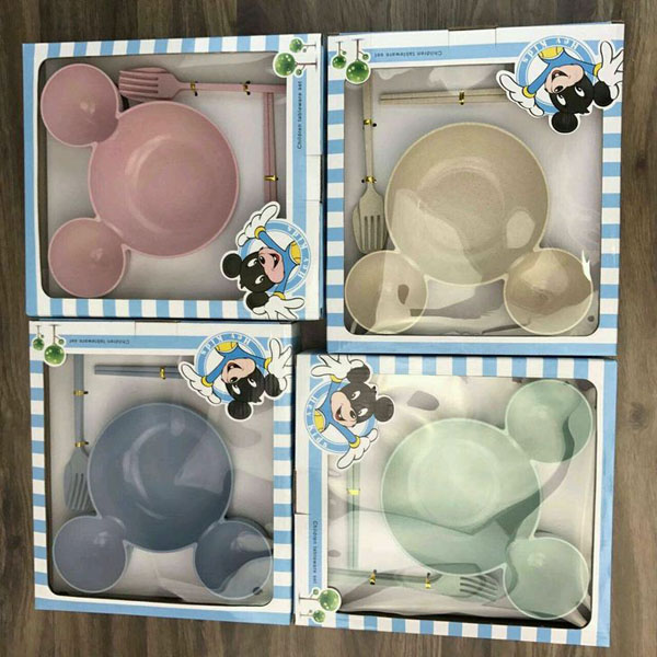 Set bát tập ăn dặm Micky cho bé