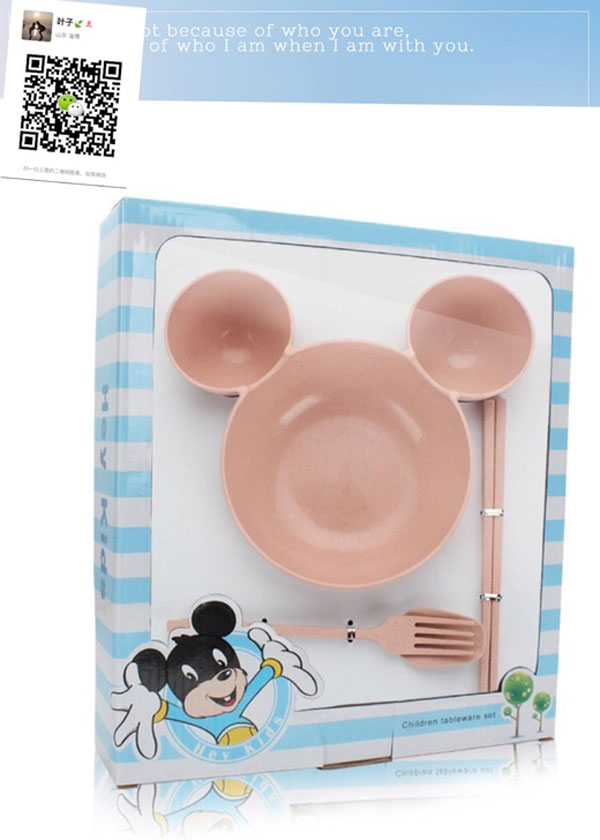 Set bát tập ăn dặm Micky cho bé