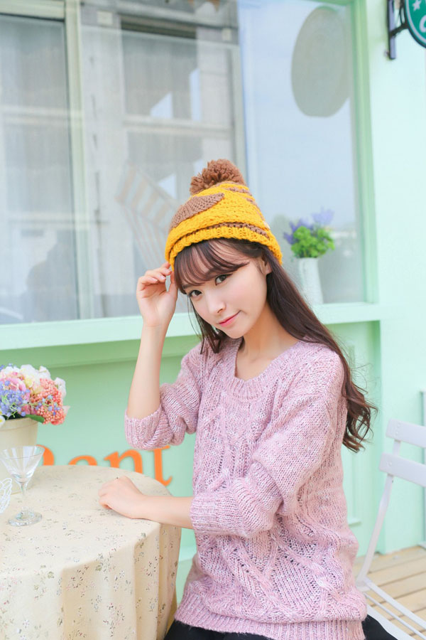 Set mũ len kèm khẩu trang cho bạn gái