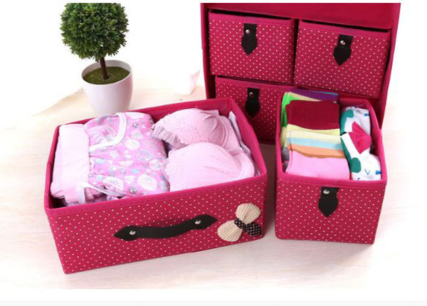 Tủ vải đựng đồ đa năng 3 tầng 5 ngăn