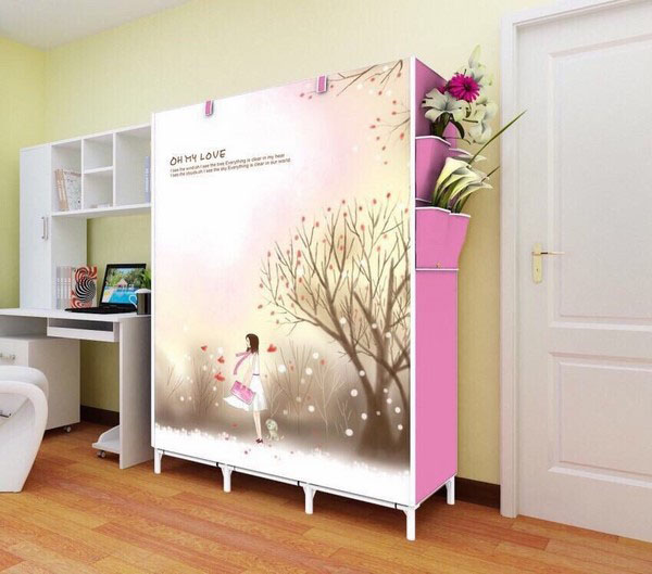 Tủ vải đựng quần áo 3d 3 buồng 8 ngăn mẫu mới