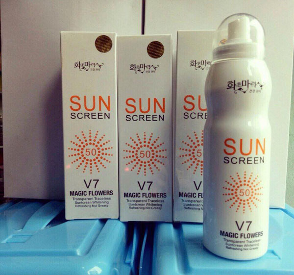 Xịt chống nắng Hàn Quốc Sun Screen V7