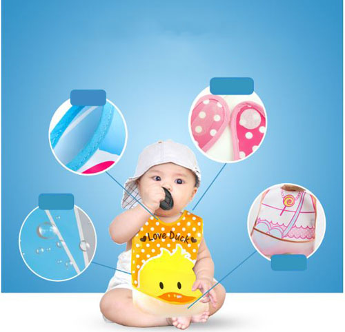 Bán sỉ yếm vải nhựa ăn dặm cho bé