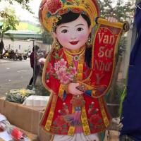 Tranh treo cặp ngày tết