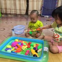 Bể phao câu cá loại 2 cần câu cho bé